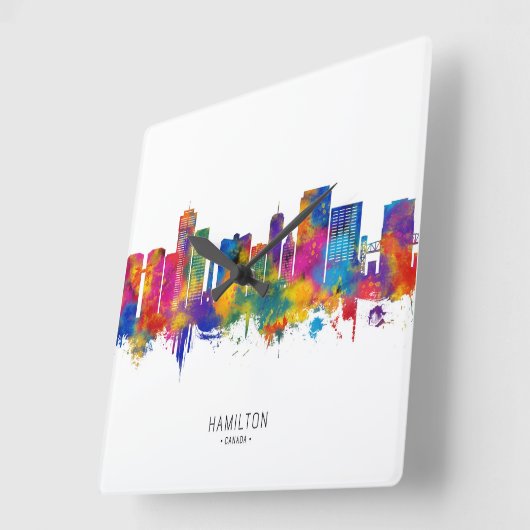Hamilton Canada Skyline スクエア壁時計 (傾斜)