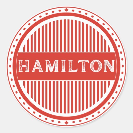 Hamilton City Pride Emblem – Canadian Identity ラウンドシール (正面)