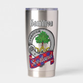 Hamilton Clan Badge & Tartan 保温保冷タンブラー (背面)