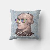 Hamilton in Shades on Blue Lace & Background クッション (裏面)