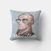 Hamilton in Shades on Blue Lace & Background クッション (正面)