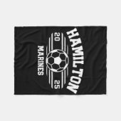 Hamilton Marines サッカー ビル 2025 高校 フリースブランケット (正面(横))