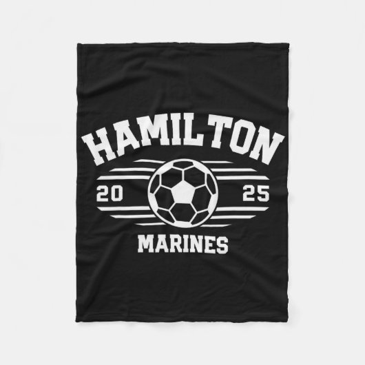 Hamilton Marines サッカー ビル 2025 高校 フリースブランケット (正面)