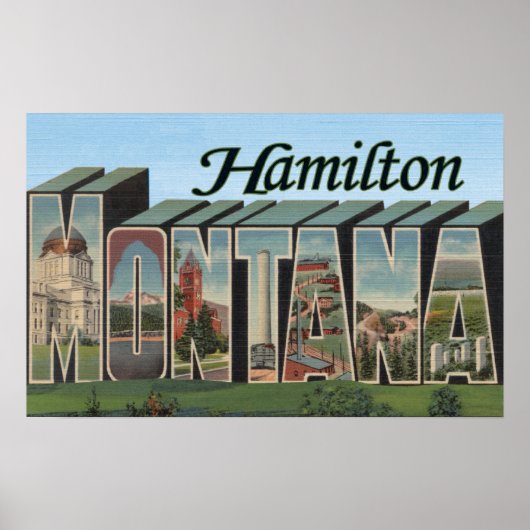 Hamilton, Montana – ラージ・レター・シーン ポスター (正面)