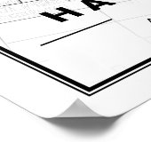 Hamilton Ontario Canadaトラベルシティマップポスター ポスター (角)