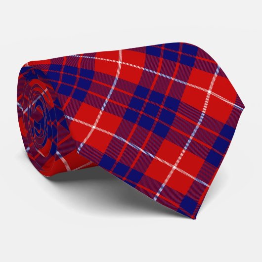 Hamilton tartan red blue purple plaid ネクタイ (ロール)