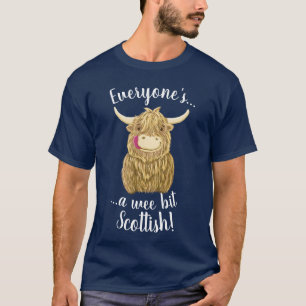 Hamishちっぽけな高地牛、スコットランド皆! Tシャツ