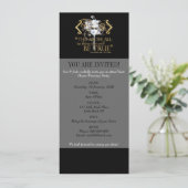 Hamletの「自分は真である」引用文(金ゴールド版) 招待状 (スタンド正面)