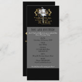 Hamletの「自分は真である」引用文(金ゴールド版) 招待状 (正面/裏面)