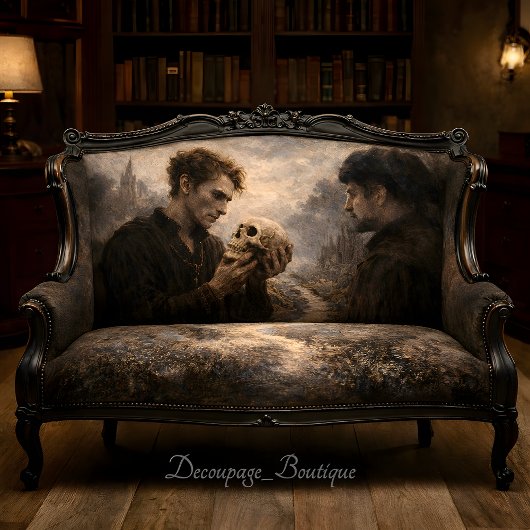 Hamlet Skull Contemplation Shakespeare Decoupage 薄葉紙