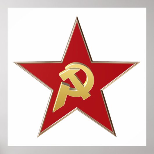 Hammer and sickle into the red star ポスター (正面)