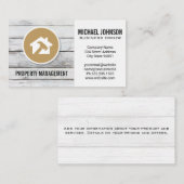 Hammer Homeロゴ |木製パネル 名刺 (正面/裏面)