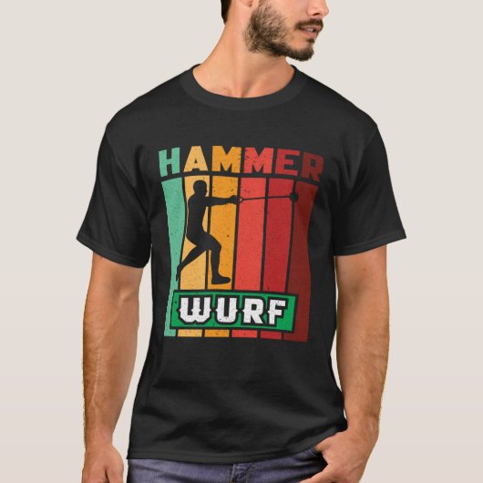 Hammer throw athletics hammer thrower sport tシャツ (正面)