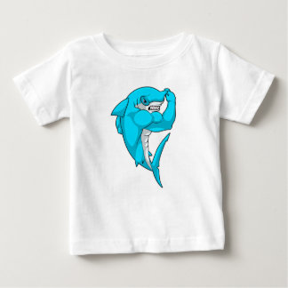 Hammerhead shark as Bodybuilder atボディビル ベビーTシャツ
