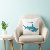 Hammerhead shark cartoon illustration  クッション (椅子)
