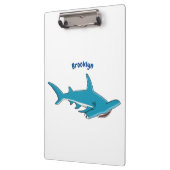 Hammerhead shark cartoon illustration クリップボード (左)