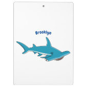 Hammerhead shark cartoon illustration クリップボード (裏面)