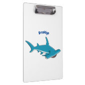 Hammerhead shark cartoon illustration クリップボード (右)