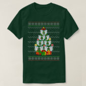 Hammerhead Shark Xmas Lighting Tree Shark Ugly Chr Tシャツ (デザイン正面)