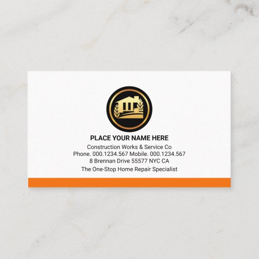 Hammers On Brick Wall Building 名刺 (裏面)