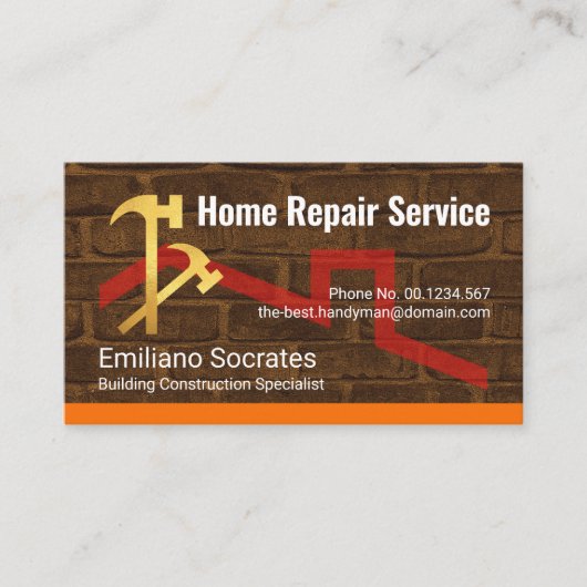 Hammers On Brick Wall Building 名刺 (正面)