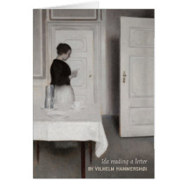 Hammershoi Ida読の手紙CC0696カード