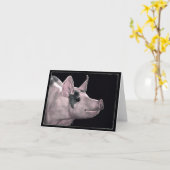Hammin'It Up" - Pig Card カード (黄色い花)