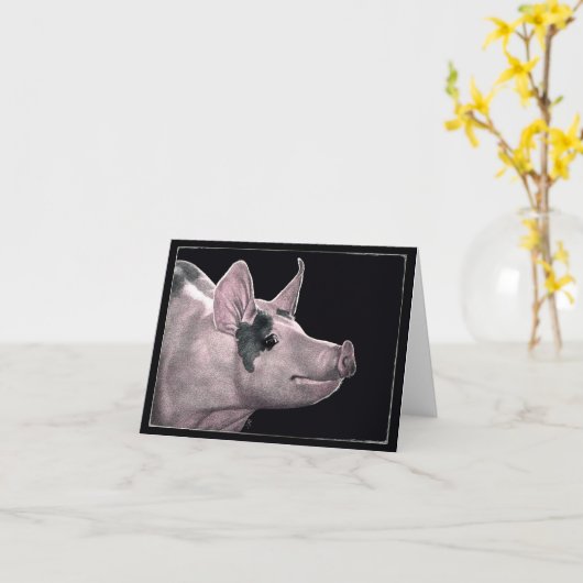 Hammin'It Up" - Pig Card カード (黄色い花)
