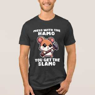 Hammoとの混乱は、あなたがSlamoかわいいハムスターを取得 トライブレンドTシャツ