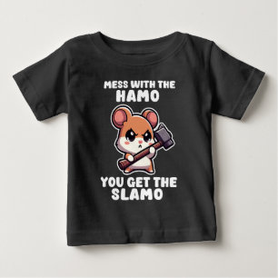 Hammoとの混乱は、あなたがSlamoかわいいハムスターを取得 ベビーTシャツ