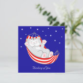 Hammock C考えのハートを持つキティ猫 カード (スタンド正面)