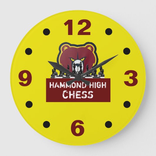 HAMMOND高校チェス部 ウォールクロック (正面)
