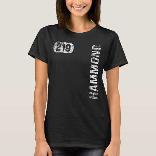 Hammond Indiana 219エリアコードヴィンテージレトロ Tシャツ (正面)