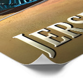 Hammonton New Jersey Central Railroad Blue Comet ポスター (角)