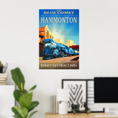 Hammonton New Jersey Central Railroad Blue Comet ポスター (ホームオフィス)