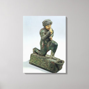、Hammurabi sacreの前に祈っているバビロンの王 キャンバスプリント