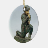 、Hammurabi sacreの前に祈っているバビロンの王 セラミックオーナメント (右)