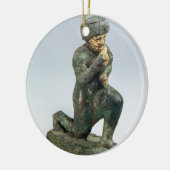 、Hammurabi sacreの前に祈っているバビロンの王 セラミックオーナメント (左)