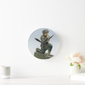 、Hammurabi sacreの前に祈っているバビロンの王 ラウンド壁時計 (ホーム)