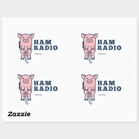 Hammy, Ham Radio Sticker 長方形シール (シート)