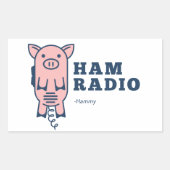 Hammy, Ham Radio Sticker 長方形シール (正面)