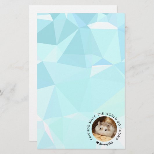 Hammyville – かわいいハムスターとやる気を起こさせる引用文 便箋 (正面/裏面)