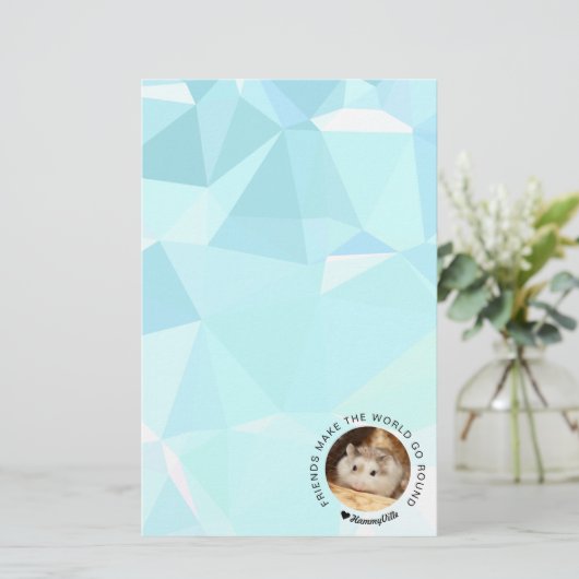 Hammyville – かわいいハムスターとやる気を起こさせる引用文 便箋 (スタンド正面)