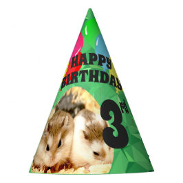 Hammyville – かわいいハムスターの緑の宝石 パーティーハット