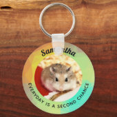 Hammyville – かわいいハムスターカッコいい幾何学的 キーホルダー (正面)