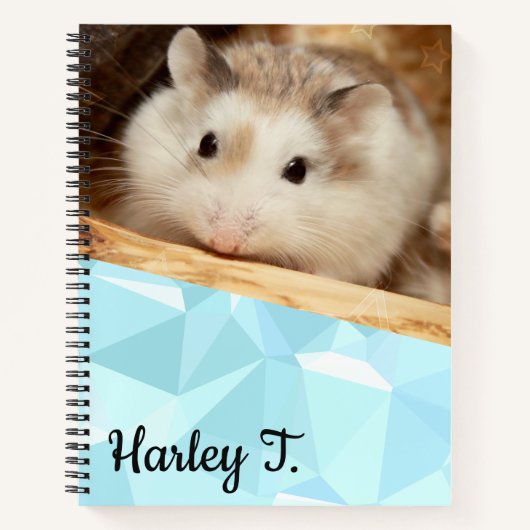 Hammyville – かわいいハムスターカッコいい幾何学的 ノートブック (正面)