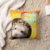 HammyVille – かわいいハムスターハートハギー乳母車 クッション (ブランケット)