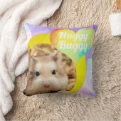 HammyVille – かわいいハムスターハートハギー乳母車 クッション (ブランケット)