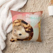 HammyVille – かわいいハムスターハートハギー乳母車 クッション (ブランケット)