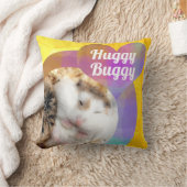 HammyVille – かわいいハムスターハートハギー乳母車 クッション (ブランケット)